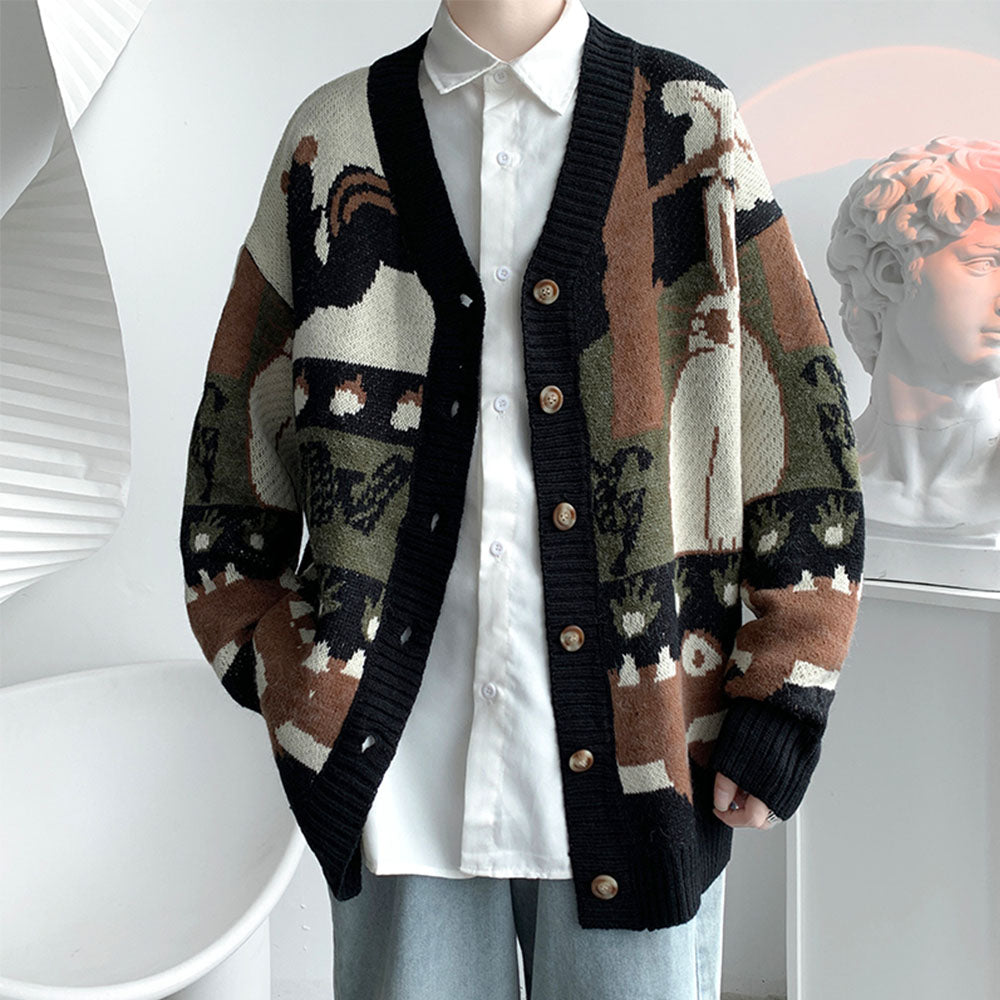 Cute Animal Knitted Casual Cardigan