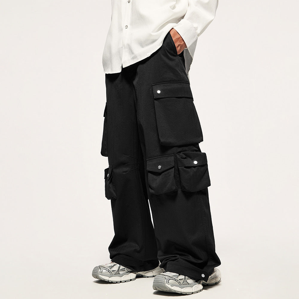 High Street Black Multi-Pocket Cargo Pants