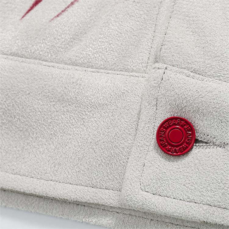 Vintage Angel Graphic Suede Jacket