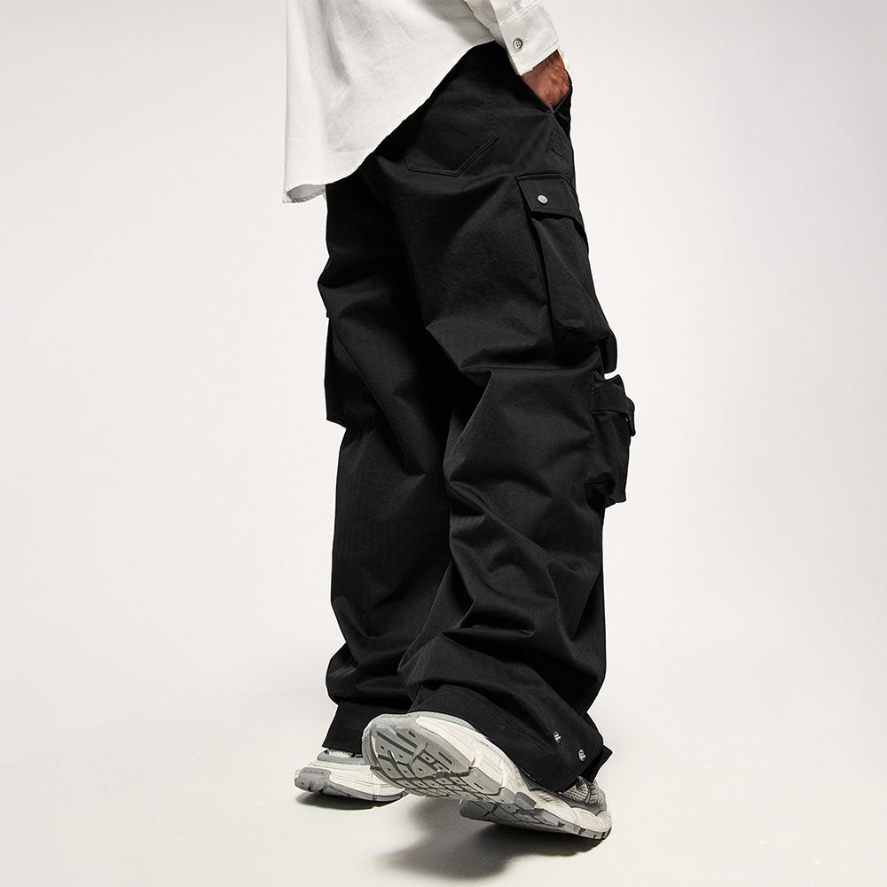 High Street Black Multi-Pocket Cargo Pants