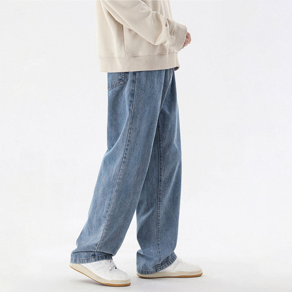 High Street Pure Color Straight Jeans