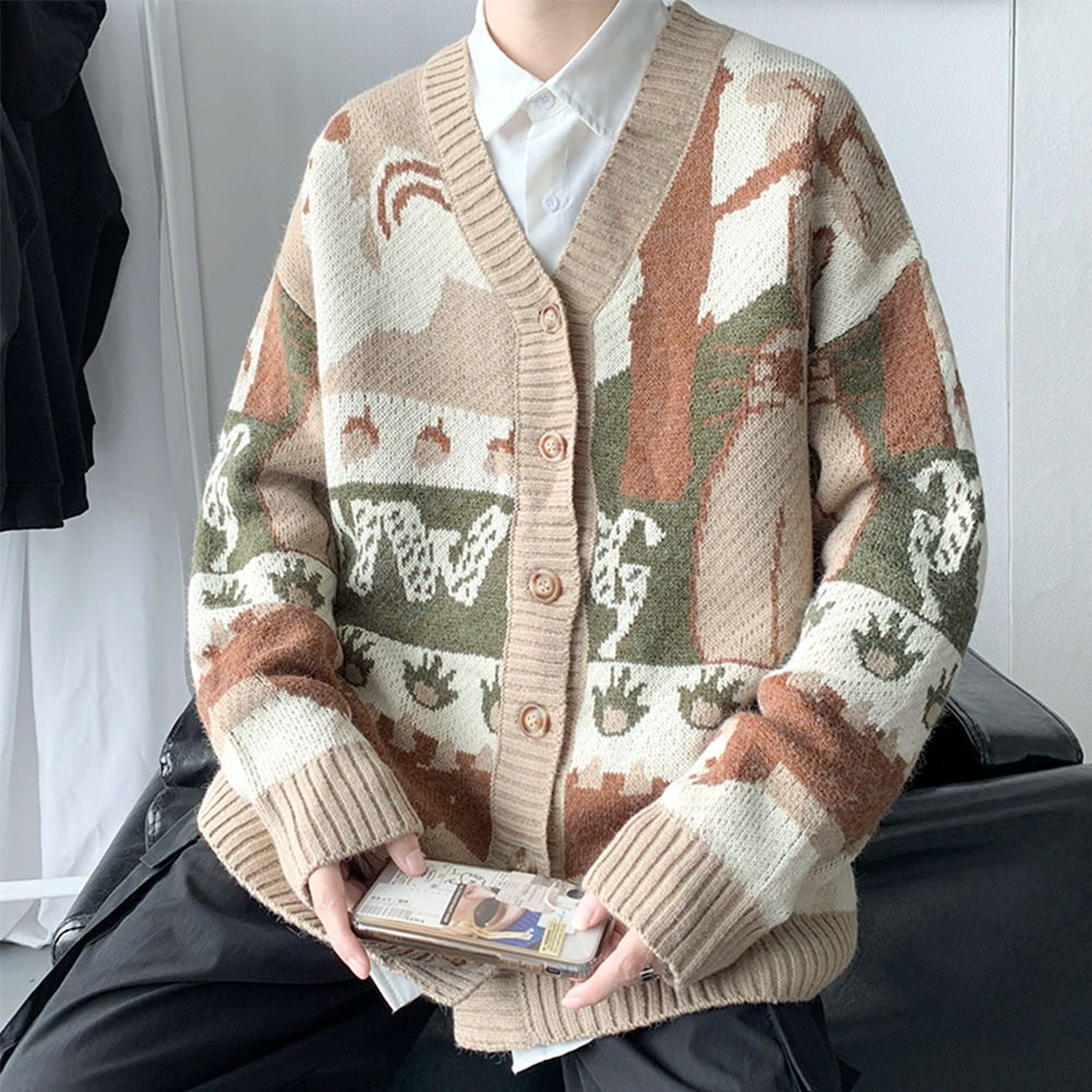 Cute Animal Knitted Casual Cardigan