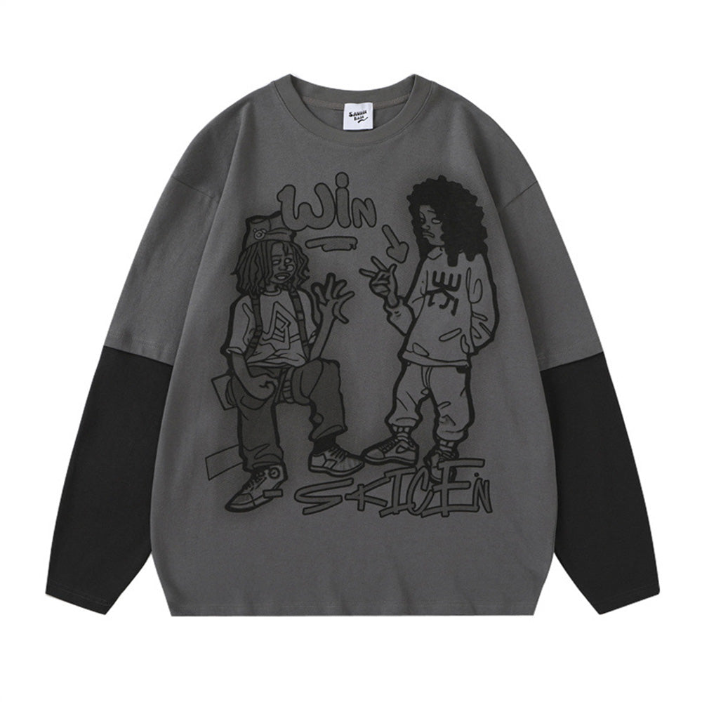 Casual Street Print Sweatshirt