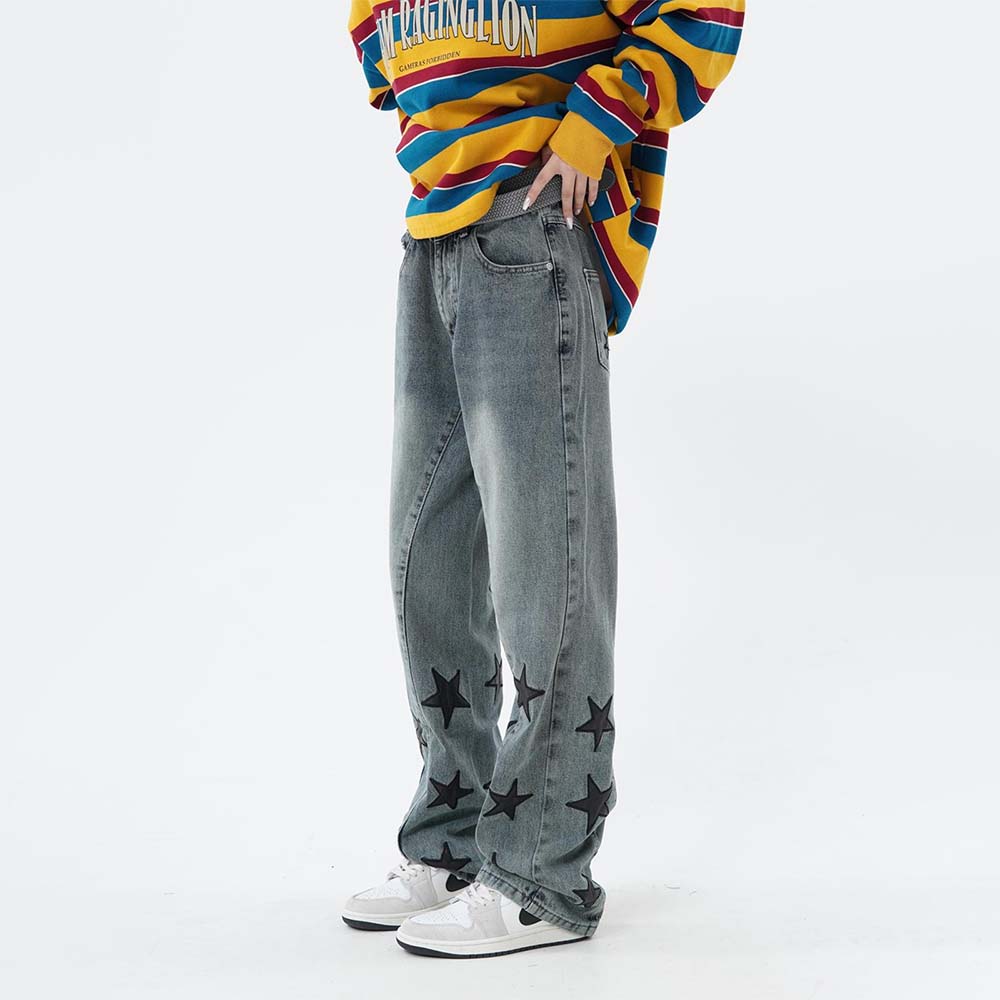 Vintage Loose Star Graphic Jeans