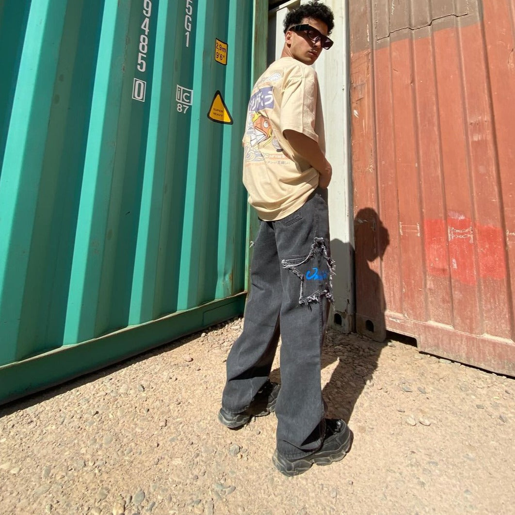 BAGGOUT Street Star Patchwork Baggy Jeans