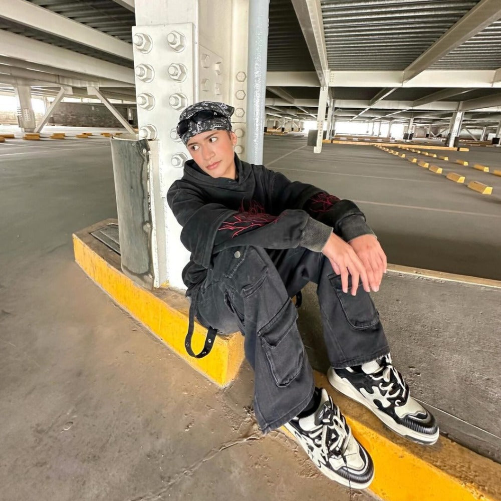 BAGGOUT Multi Pockets Baggy Cargo Jeans