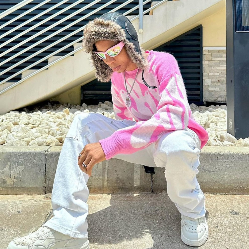 High-End Leather And Fleece Ski Flight Hat