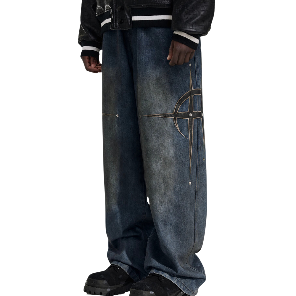 DF Heavy Studd Starburst Washed Jeans
