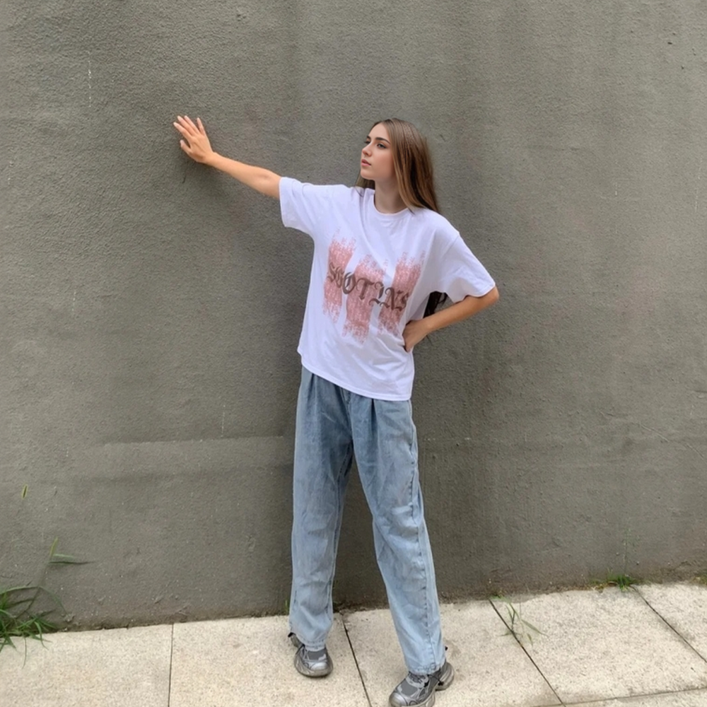 High Street Pure Color Straight Jeans