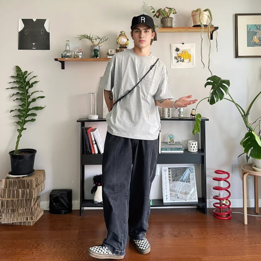 High Street Pure Color Straight Jeans