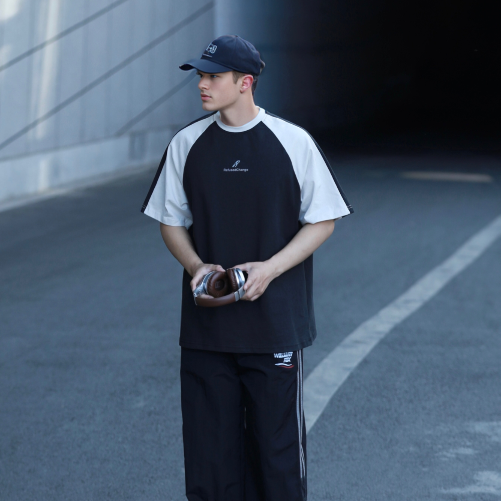 Vintage Raglan Sleeve Couple T-Shirt