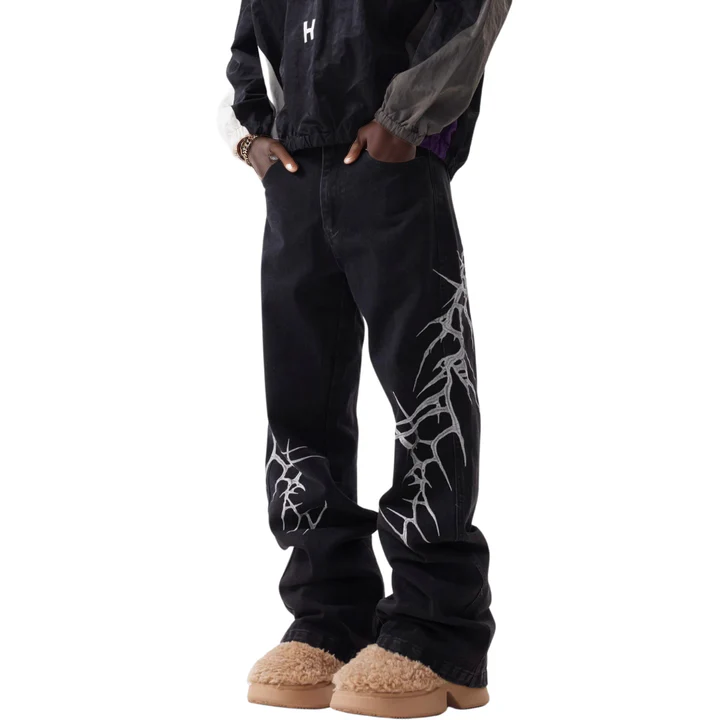 DF High Street Thorn Embroidered Jeans