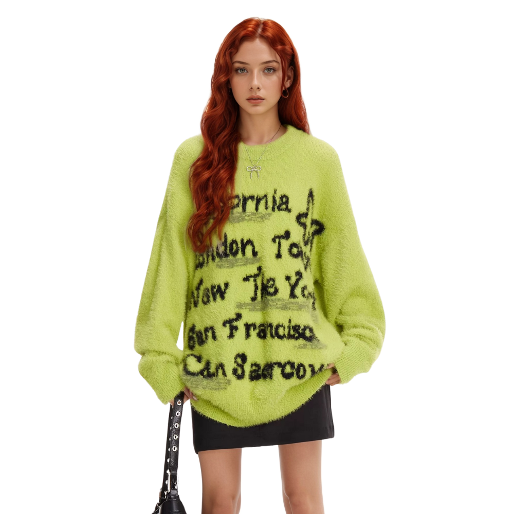 OOC' High Street Neutral Style Lettering Sweater