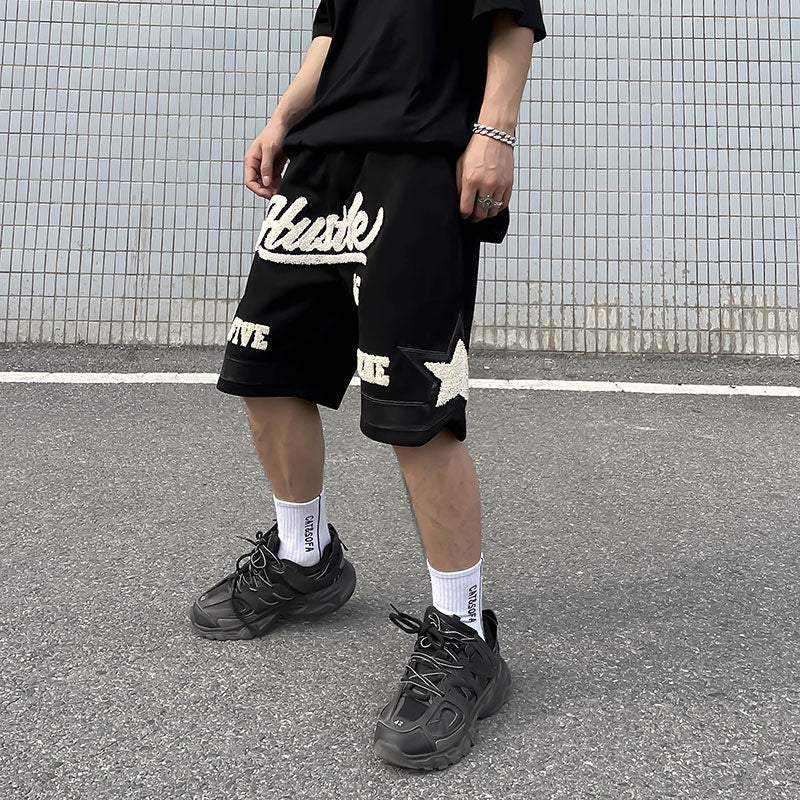 Vintage Alphabet Flocked Jacquard Shorts
