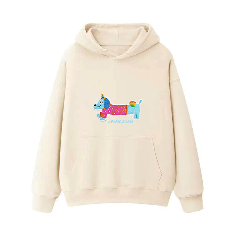 AG Embroidery Blue Dachshund Dog Hoodie