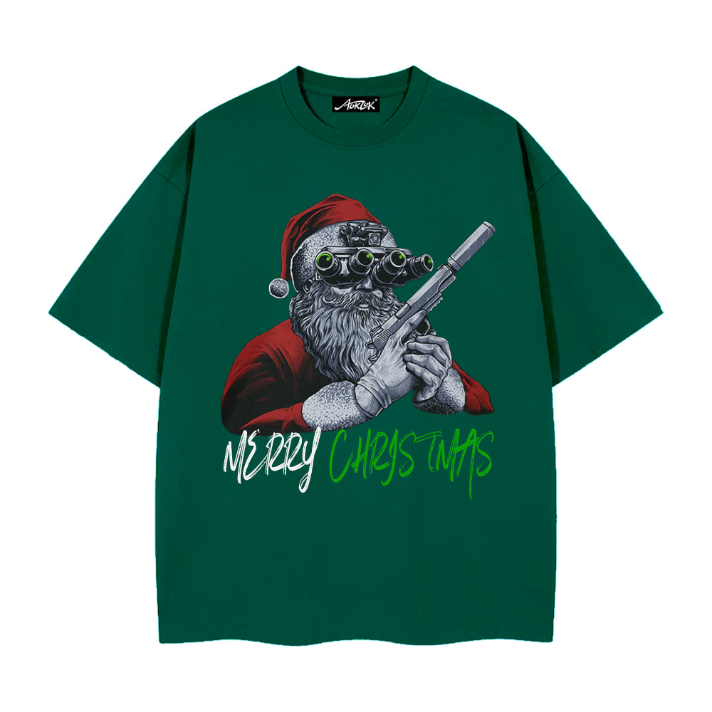 High Street Santa Claus With A Gun T-Shirt