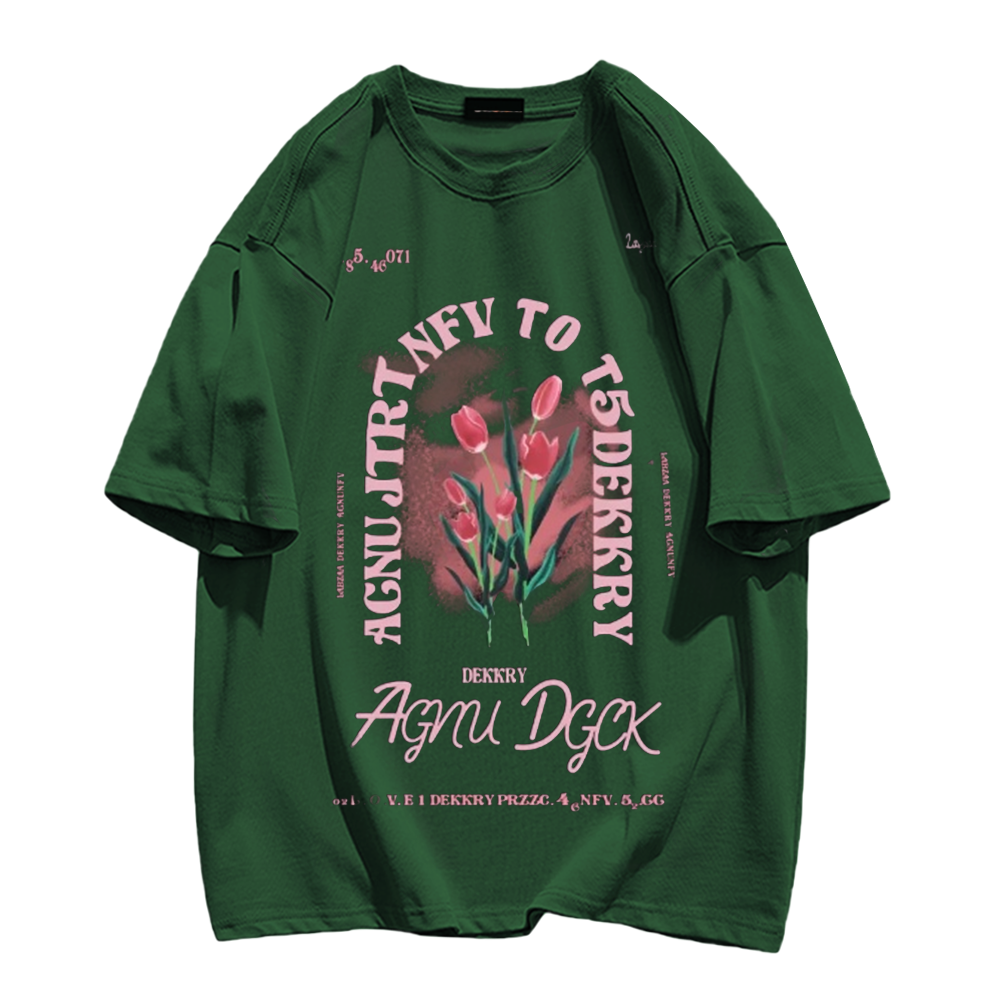 American Street Tulip Print Cotton T-shirt