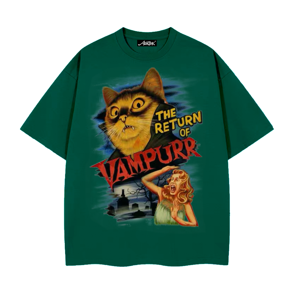 Vintage Vampire Cat T-Shirt