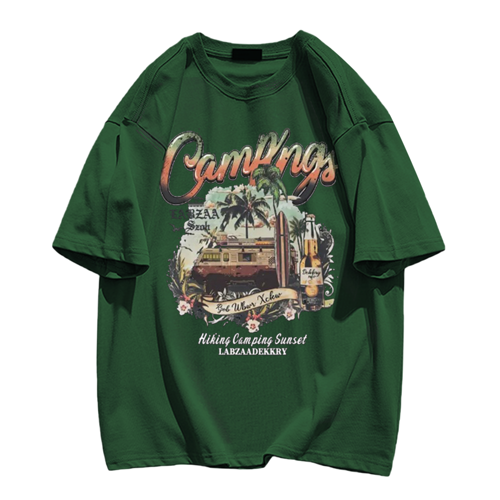 Vintage Landscape Print T-shirt