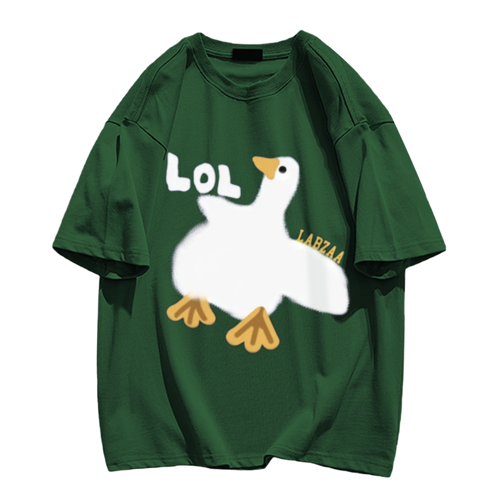 Urban Cartoon Duck Graphic T-shirt