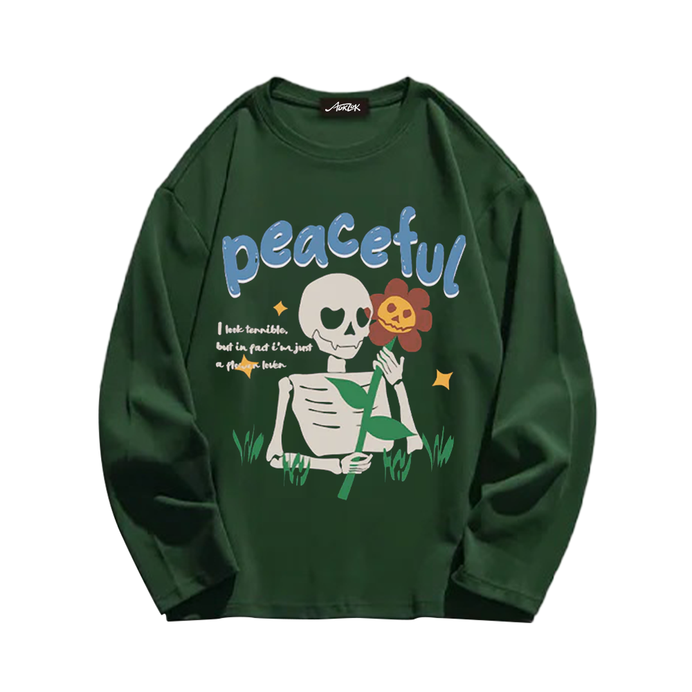 High Street Skull Rose Print Sweatshirt