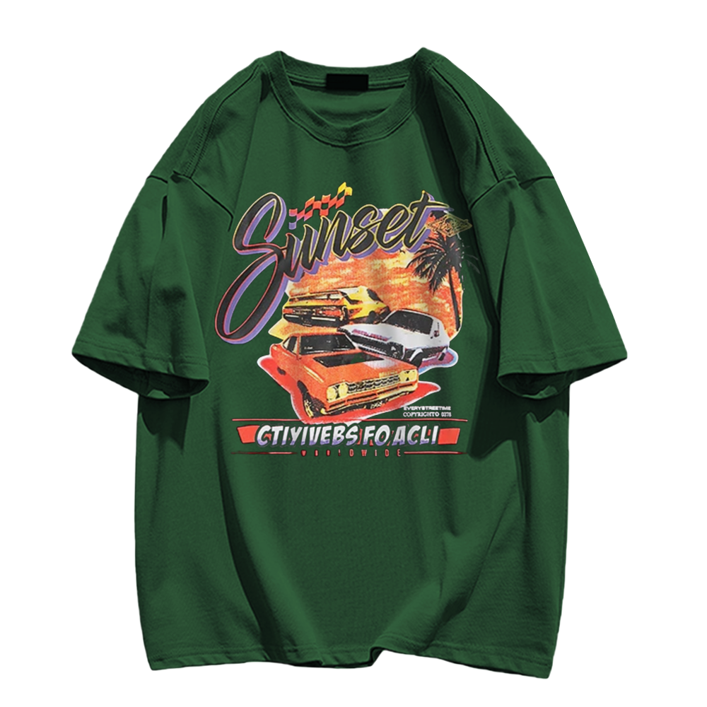 Hip Hop Sports Car Cotton T-shirt