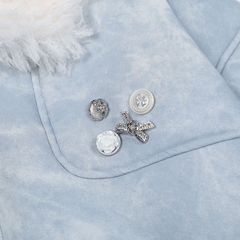 【NOW TREND】Retro Suede Fur Collar Coat