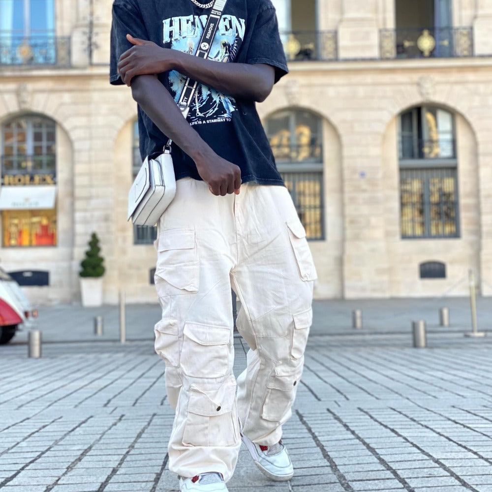 🔥American Street Multi Pocket Baggy Cargo Pants