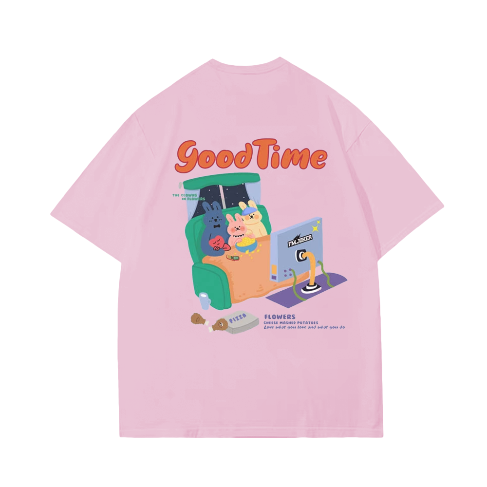 Cute Bunny Family Watching TV T-Shirt