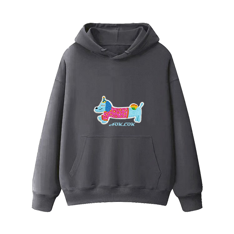 AG Embroidery Blue Dachshund Dog Hoodie