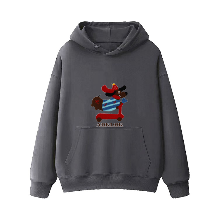 AG Embroidery Skateboard Dachshund Hoodie