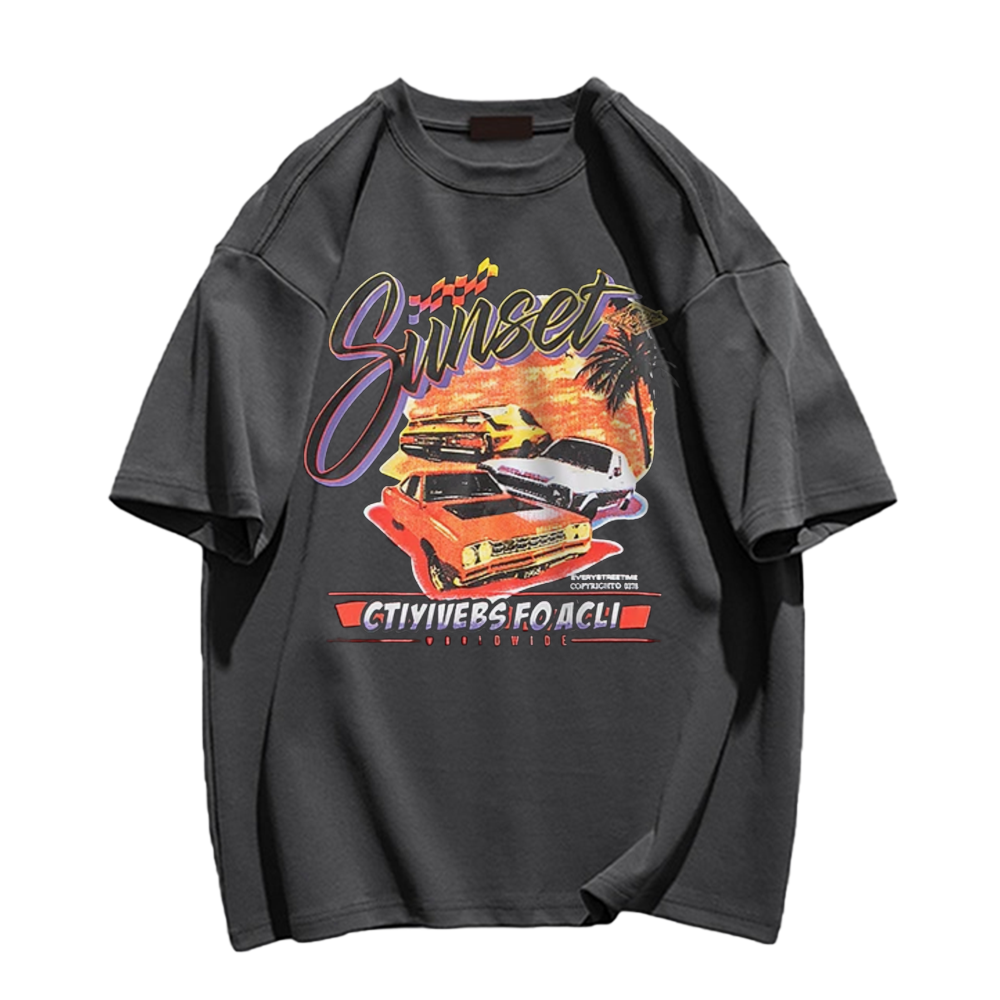 Hip Hop Sports Car Cotton T-shirt