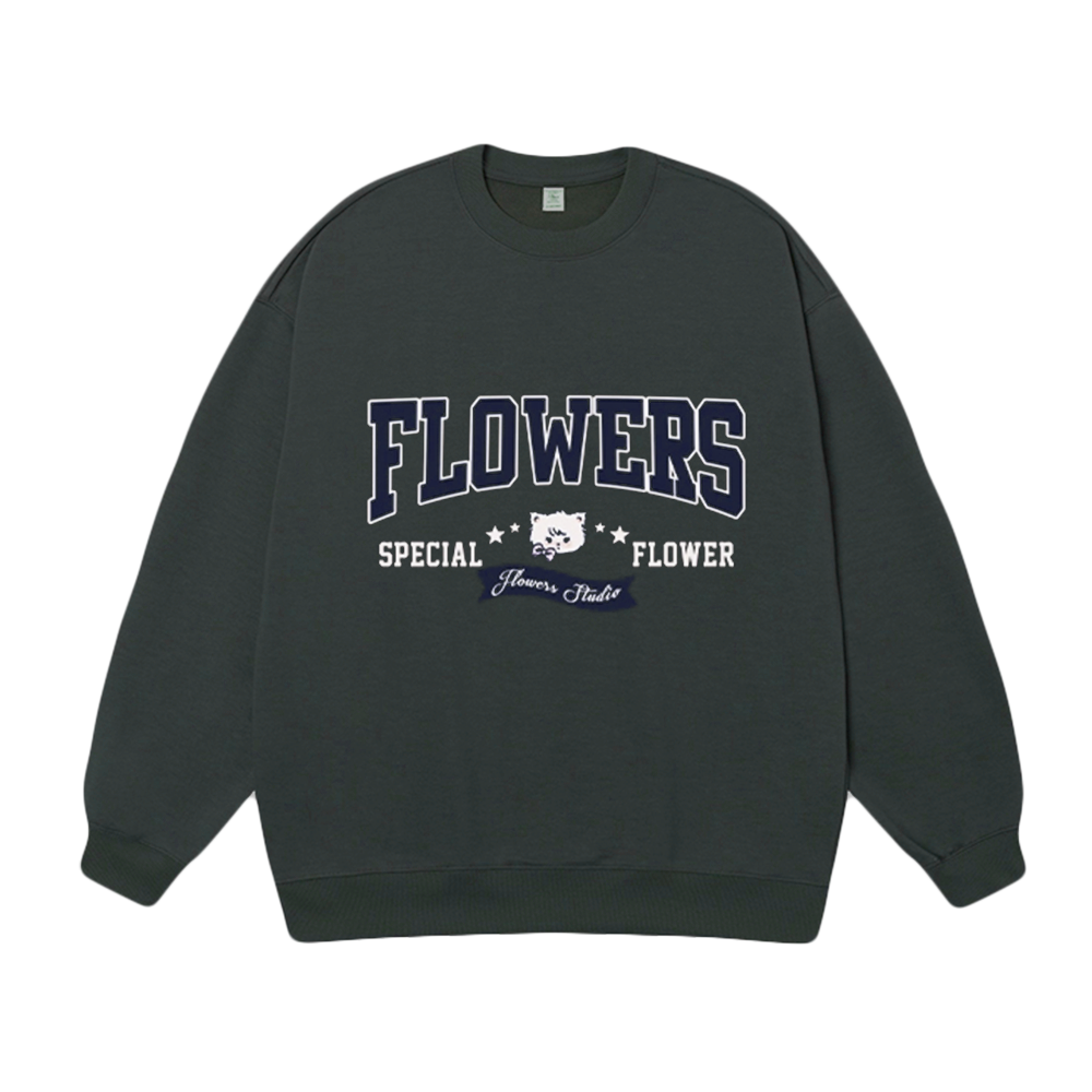 Casual Flowers Bear Sweatshirt