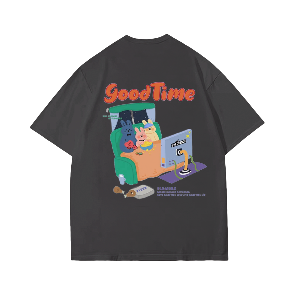 Cute Bunny Family Watching TV T-Shirt