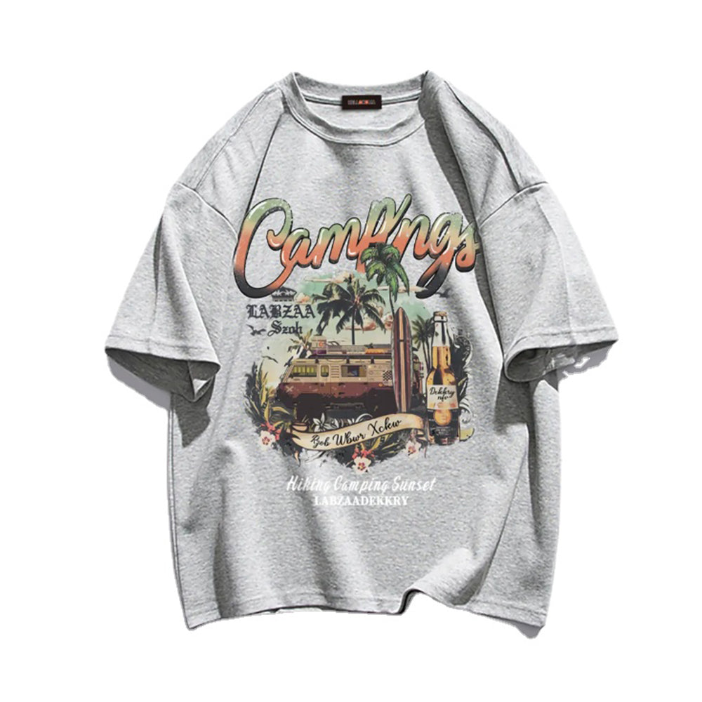 Vintage Landscape Print T-shirt
