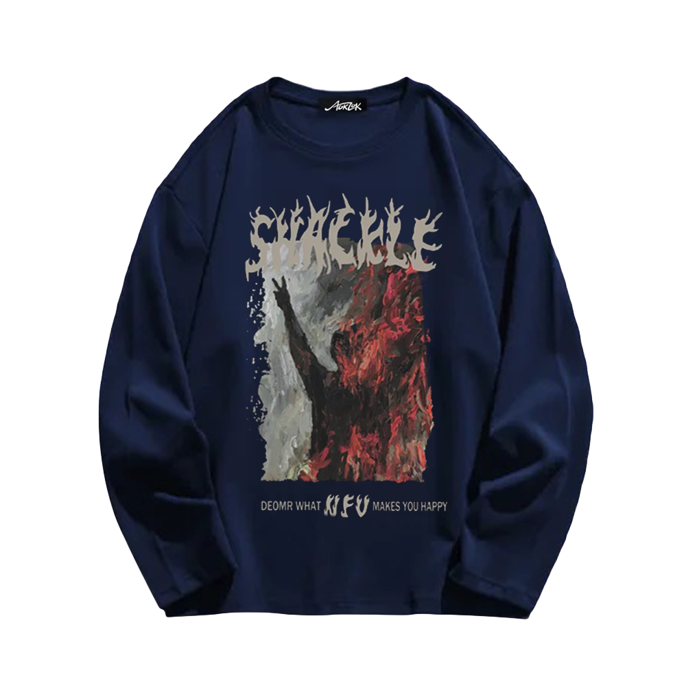 High Street Bold Graphic T-Shirt Long Sleeve Shirt
