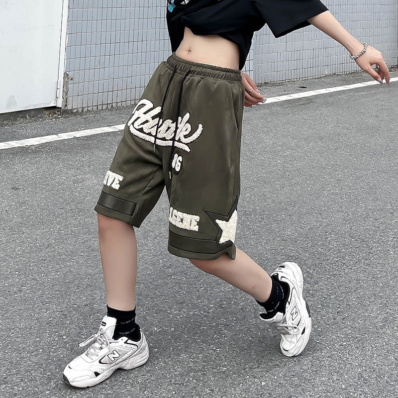 Vintage Alphabet Flocked Jacquard Shorts