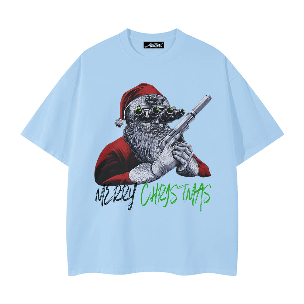 High Street Santa Claus With A Gun T-Shirt