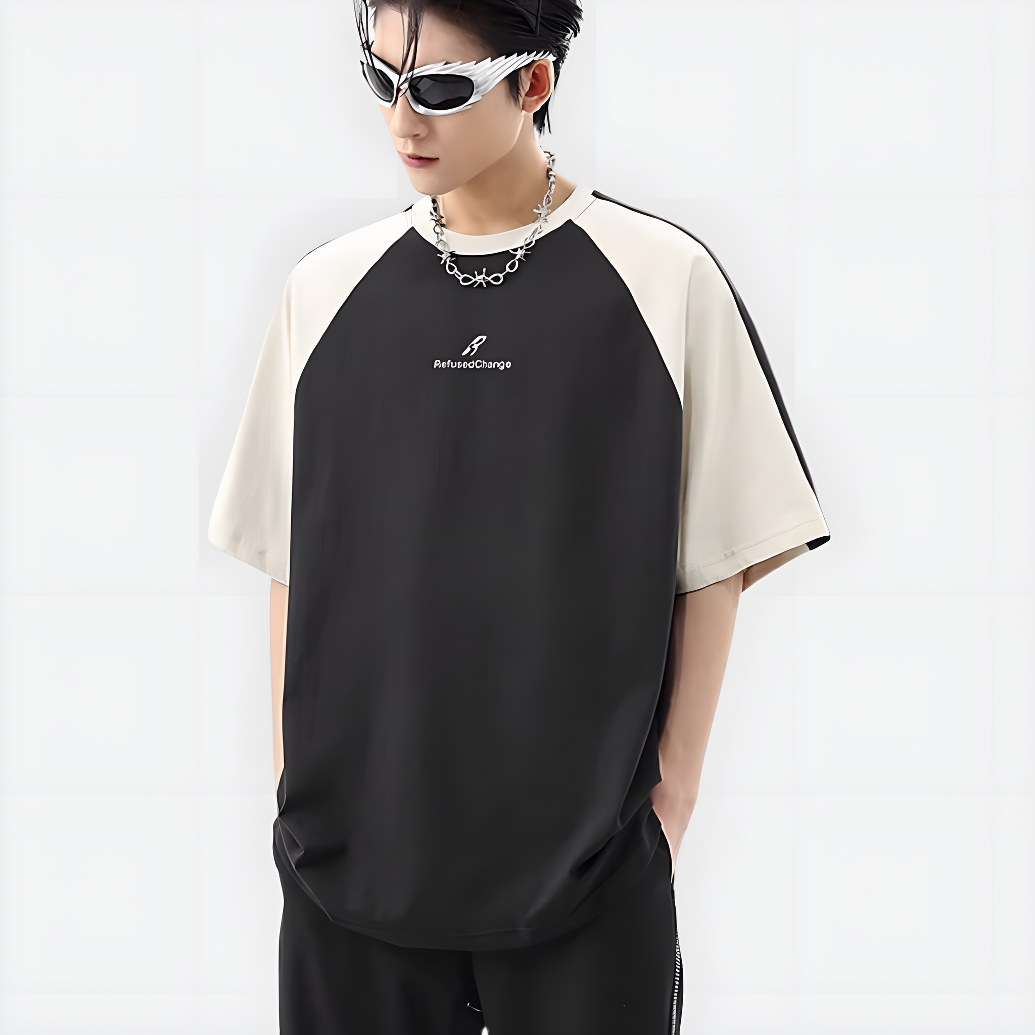 Vintage Raglan Sleeve Couple T-Shirt