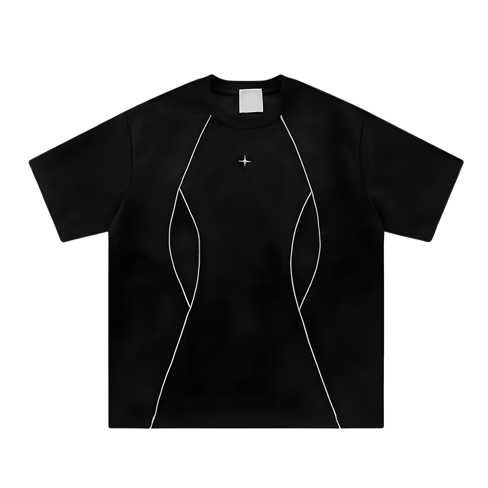Retro Reflective Strip Star Suede T-shirt