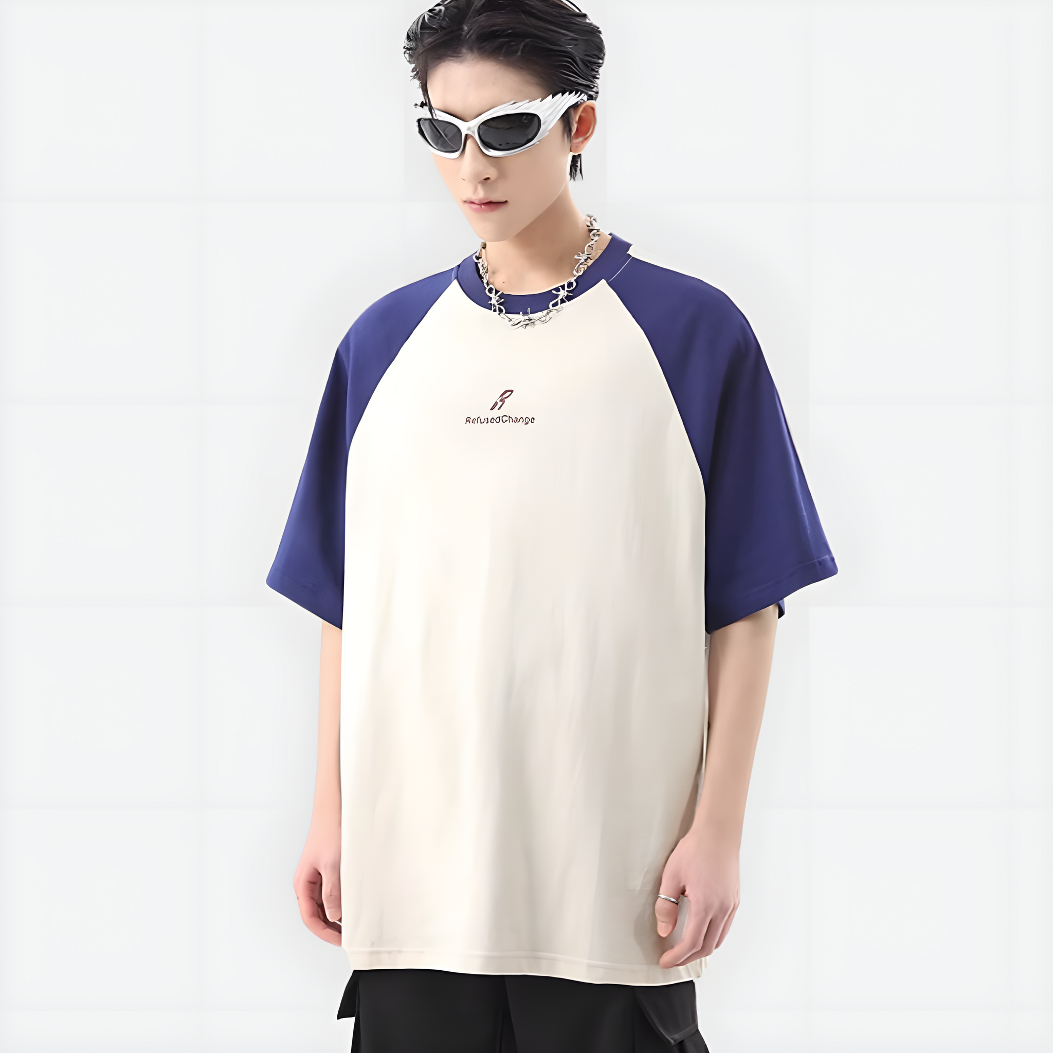 Vintage Raglan Sleeve Couple T-Shirt