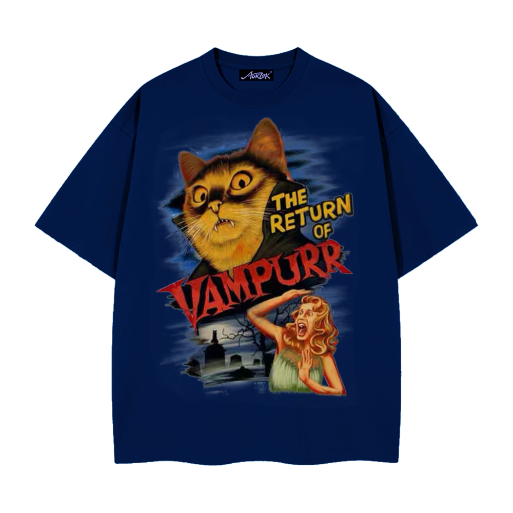 Vintage Vampire Cat T-Shirt