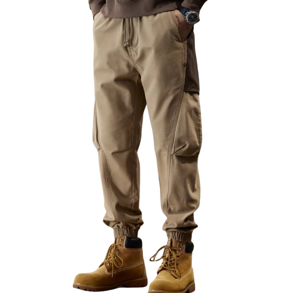 American Casual Washed Straight-Leg Cargo Pants