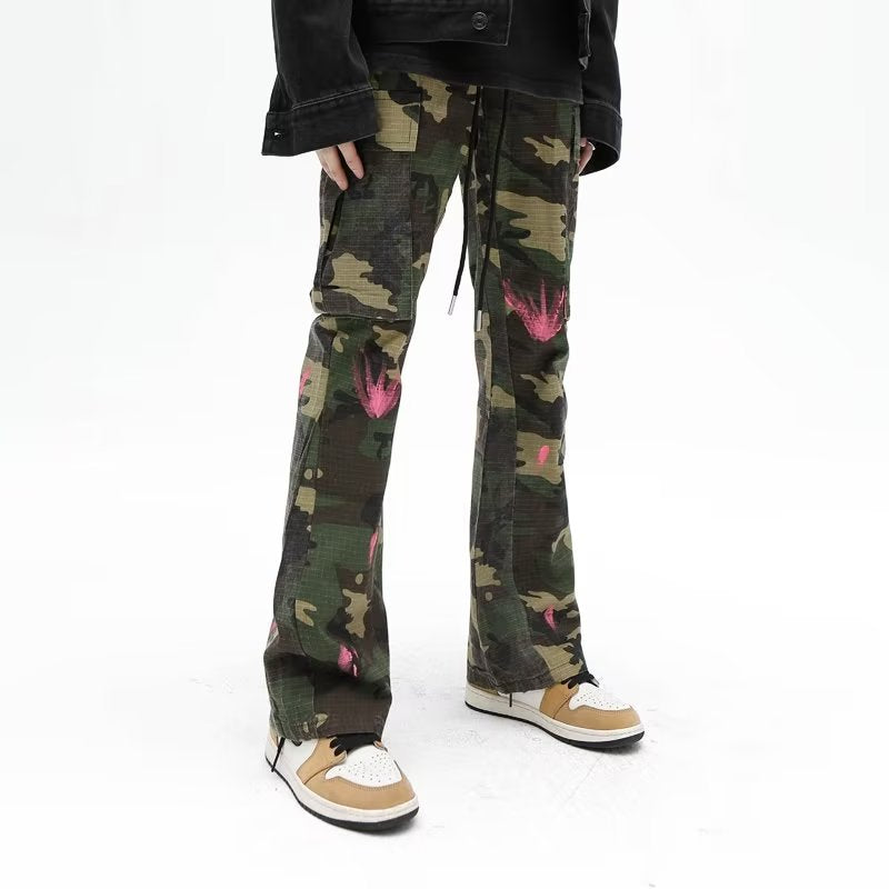High Street Camouflage Splash Jeans