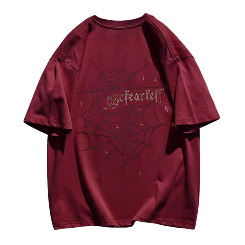 Dark Daring Spider Print T-shirt