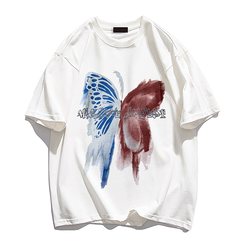 【Subscription】Street Color Contrast Butterfly T-shirt