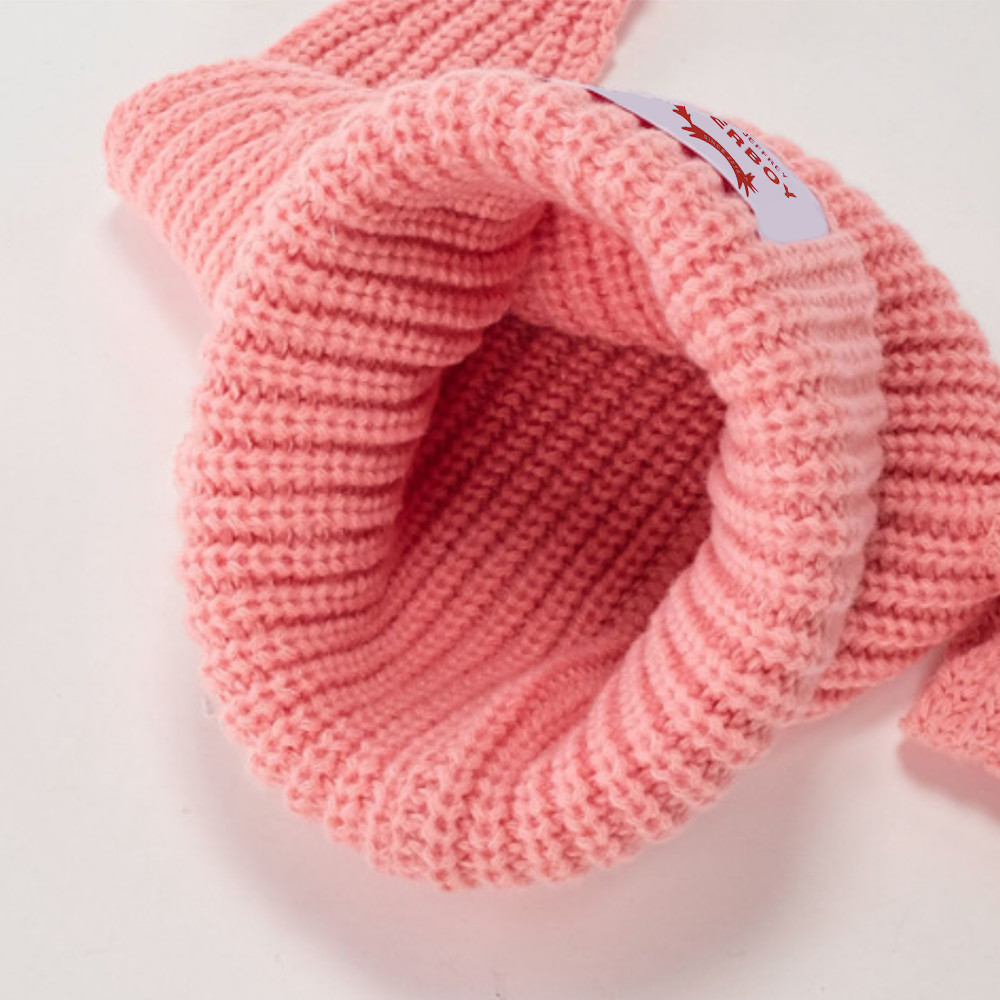 Street Solid Color Rabbit Knitted Hat