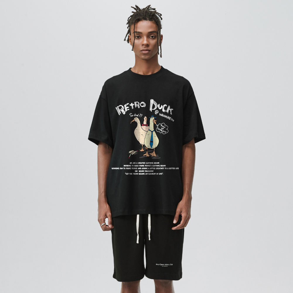 Fun Cartoon Duck Print T-shirt