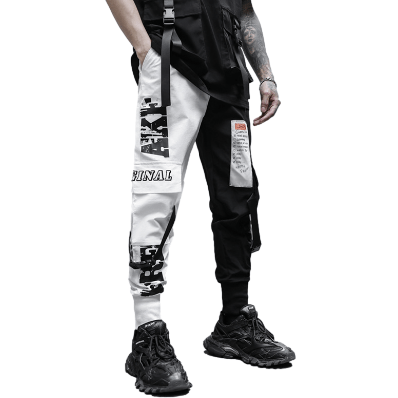 Street Belted Patchwork Cargo Pants
