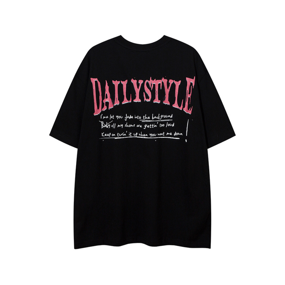 Vintage Street Art Portrait Cotton T-shirt